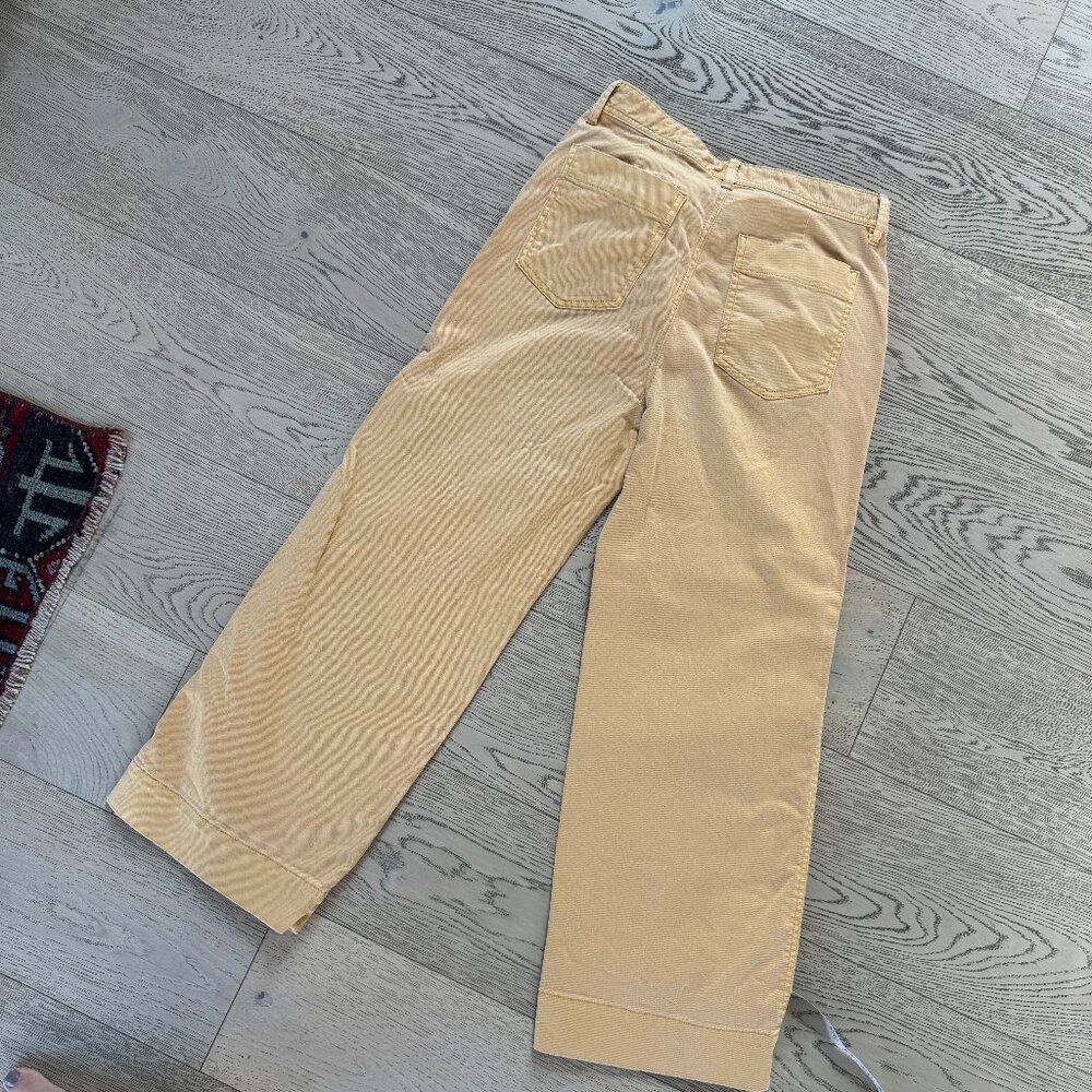 GAP Wide Legged High Rise Cropped Jeans Yellow 6 - Picture 12 of 12